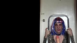 Crossdresser Takes Dildo Deep Ass To Mouth