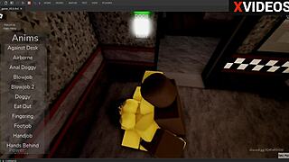 Chika FNAF 1 Takes Monster Cock in Roblox Studio by Reshak