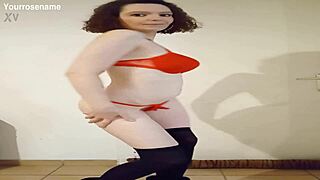 Strip Tease Turns into Deep Dildo Throat Fuck?
