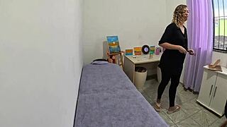 Hot bikini waxing screams as masseuse drips wax on anus close-up