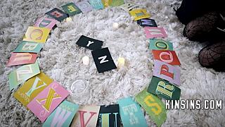 evil ouija board forces ghost teen to fuck stepbro monster cock