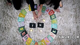 evil ouija board forces ghost teen to fuck stepbro monster cock