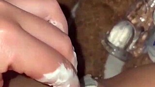 Arab stepsis rips clothes extreme food dildo pussy masturbation orgasm