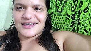 real hairy latina fetish babe orgasms hard on cam