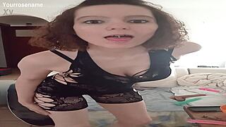 Petite teen's solo tease gets super naughty