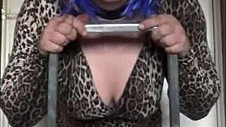 Crossdresser Takes Dildo Deep Ass To Mouth