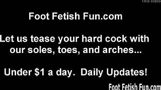 our 18 year old toes wiggle while you suck and fuck feet