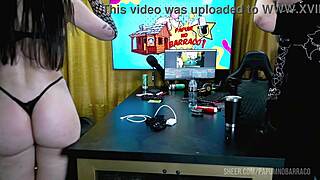 victoria camargo's hairy pussy gets devoured so good she moans loud in podcast 😩