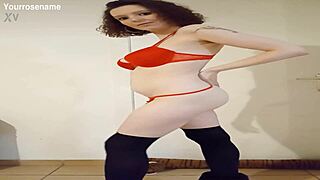 Strip Tease Turns into Deep Dildo Throat Fuck?