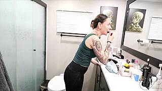 cuck husband films wife's creampie fuck