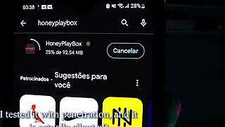 couple masturbates together cums in panties tests toy