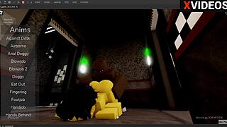 Chika FNAF 1 Takes Monster Cock in Roblox Studio by Reshak