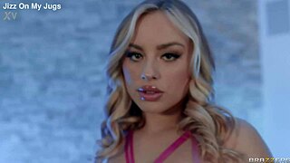 Wet Blonde Anna Claire Clouds Fucks in Lingerie Heels Fantasy