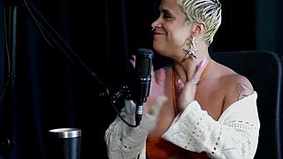 joana craves real prelims and women kisses on sheer red exhibition