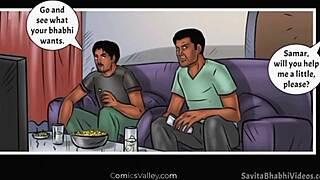 savita bhabhi's family affair turns into wild 4some with massive facials