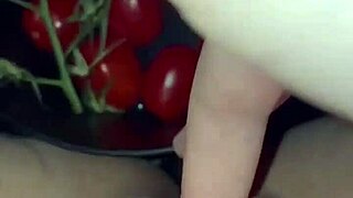 Arab stepsis rips clothes extreme food dildo pussy masturbation orgasm