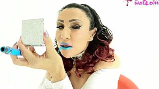 Nicole Du Papillon Applies Lipstick in Filthy Milf Fetish Talk!