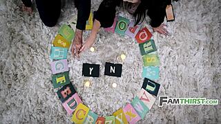 halloween goth teen stockings ripped for nasty step sis breeding under spirits