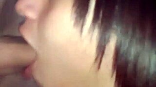 crossdressing transsexual sucks young client's huge pink cock in apartment