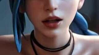 Jinx league of legends fucks with huge tits big ass hentai 3d