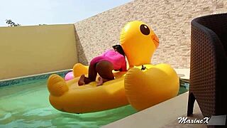 Maxine X Poolside Pussy Toy Fuck!
