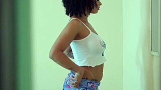 Neighbor spies me then fucks till creampie inside