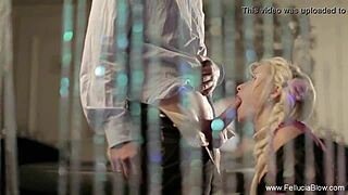 german blonde maid sneaks secret swallow blowjob delight