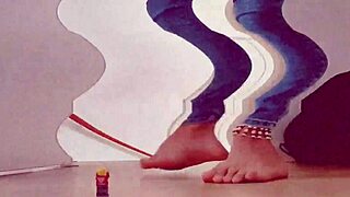 giantess maya traps tiny boy in her huge sweaty socks??