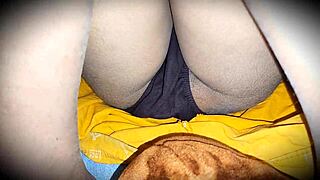 fucking stepmom's creamy pussy while hubby's away town