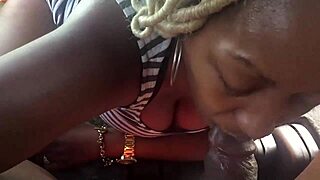 ever wonder what ebony babe does in backseat giving public car blowjob?
