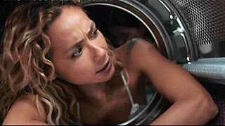 trans shemale stuck washer grows futa cock fucks slut anal creampie!