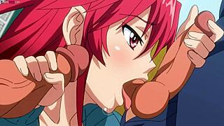 sexy redhead succubus seduces student in itadaki seieki hentai