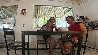 gave a blowjob and pussy fuck to my friend's husband under the table at her birthday