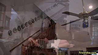 Step Mommy Licks Babysitter's Shaved Pussy in Close-Up Missionary