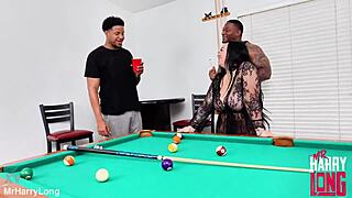 Hot milf stuffed with bbc creampie corner pocket style!