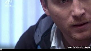 rebecca atkinson bares big tits in shameless-uk nude handjob scene