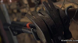 hubby cheats banging bound redhead's huge tits with rough anal gagging