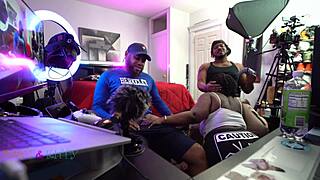 Ebony Kittylove Gets Slutted By Homies' Big Black Cocks!