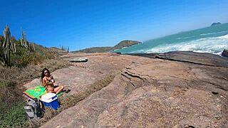 Latina big ass beach cowgirl cock ride