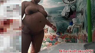 big tits indian pussy fucked hard in bathroom bath solo!