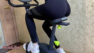 Stepson rams stepmom's tight pussy while dad stays away