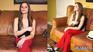so this green-eyed brunette livia strips teases deepthroats juicy cock swallows cum...