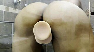 latina may hernandez gapes huge ass in shower with dildo toys