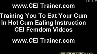 i caught you jerking off at work now eat your cum cei