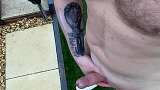 pre-cum edging blasts multiple cumshots on big natural tits!