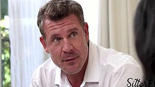 Babysitter tempted: ditch nudes for old husband's hard fucking cash?