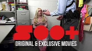 Security guard fucks big tits thief deep for viral camera steal punishment