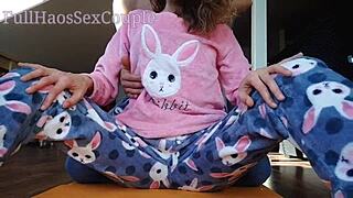 stepdaddy teases asian teen 18+'s tiny tits and pussy