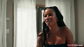 Teen Stepdaughter Jerks Stepdad Then Takes His Big Black Cock Deep