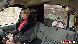 Lady Gang's Big Tits Bounce as She Rides Hard Cock in Fake Taxi?